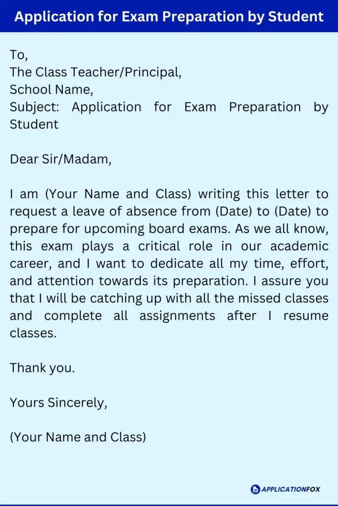 Application for Exam Preparation by Student