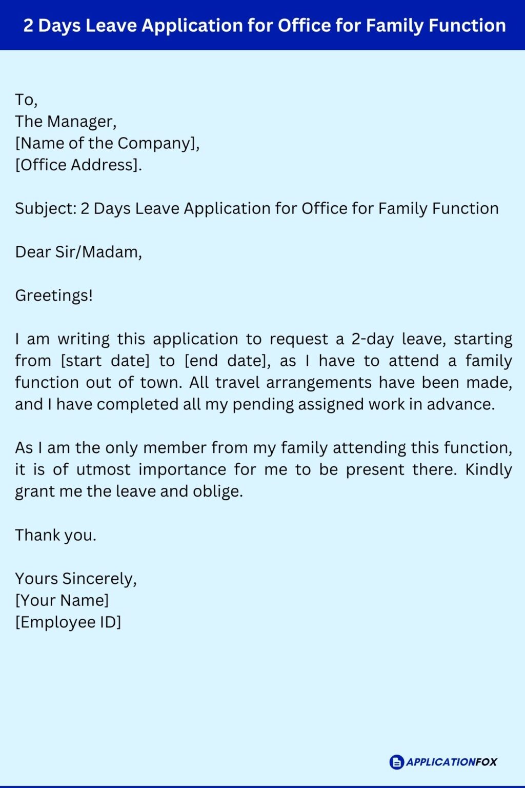 3 Samples 2 Days Leave Application For Office 3-samples-2-days-leave-application-for-office