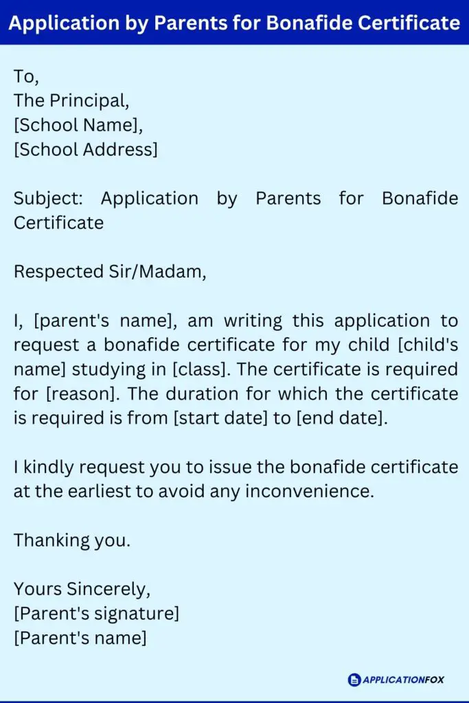 Application For Bonafide Certificate 9 Samples Formatting Tips And FAQs 