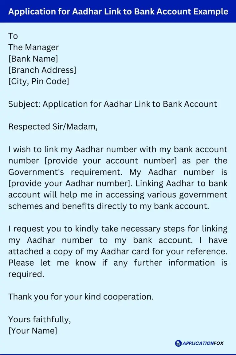 (7+) - Application for Linking Aadhaar with Bank Account