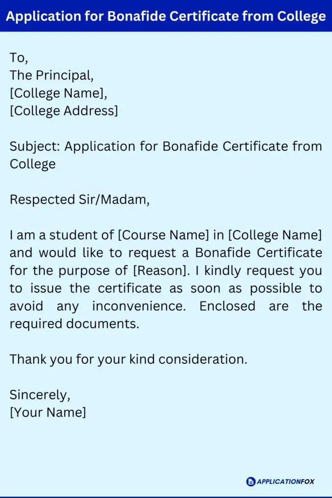 How To Write Application For Bonafide Certificate From College In Marathi