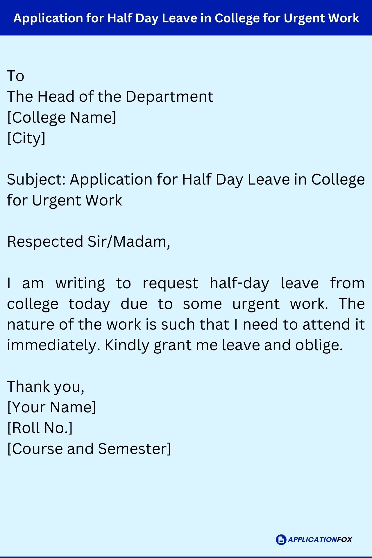 11 Samples Half Day Leave Application For School 11-samples-half-day-leave-application-for-school