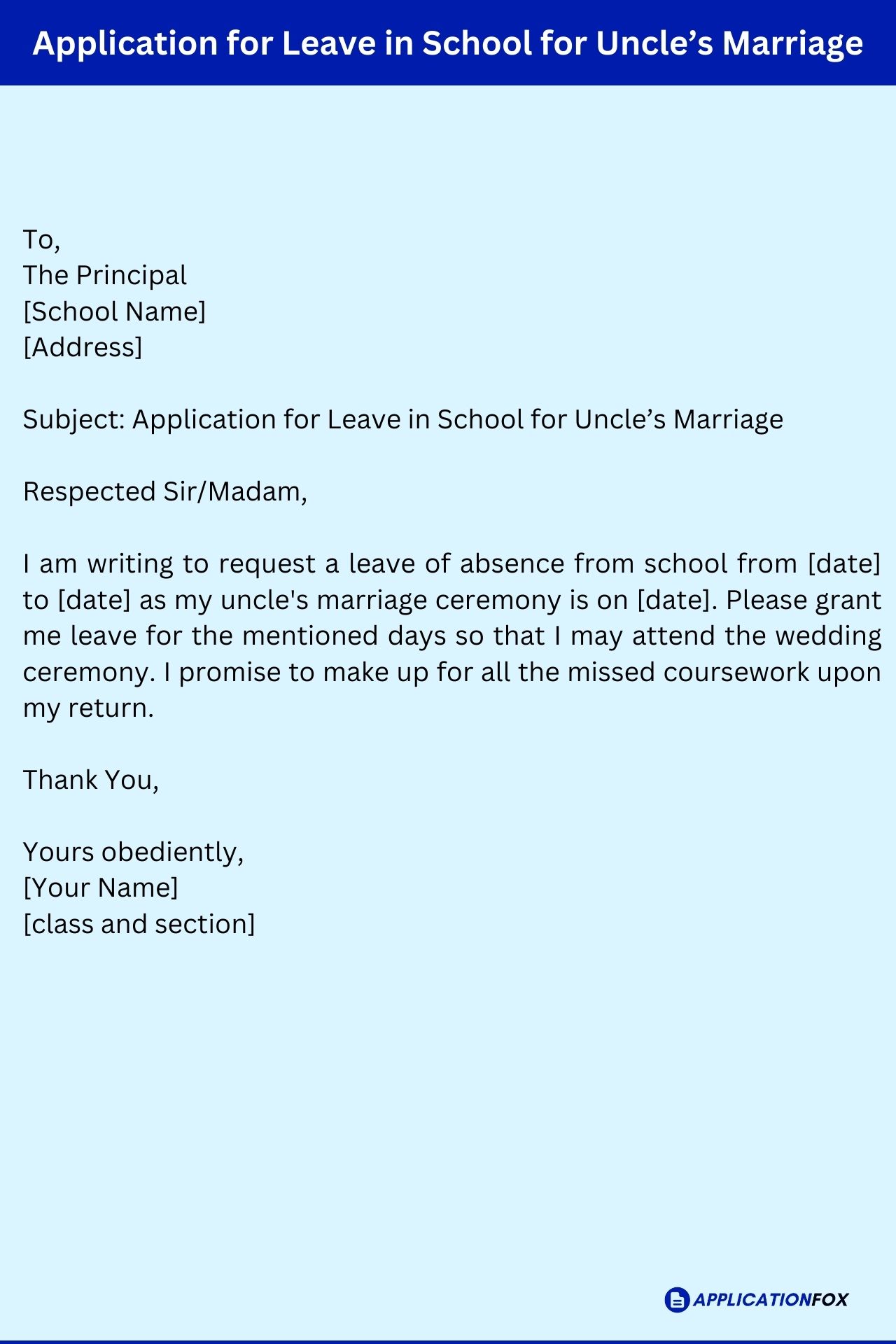  13 samples application for leave in school for marriage