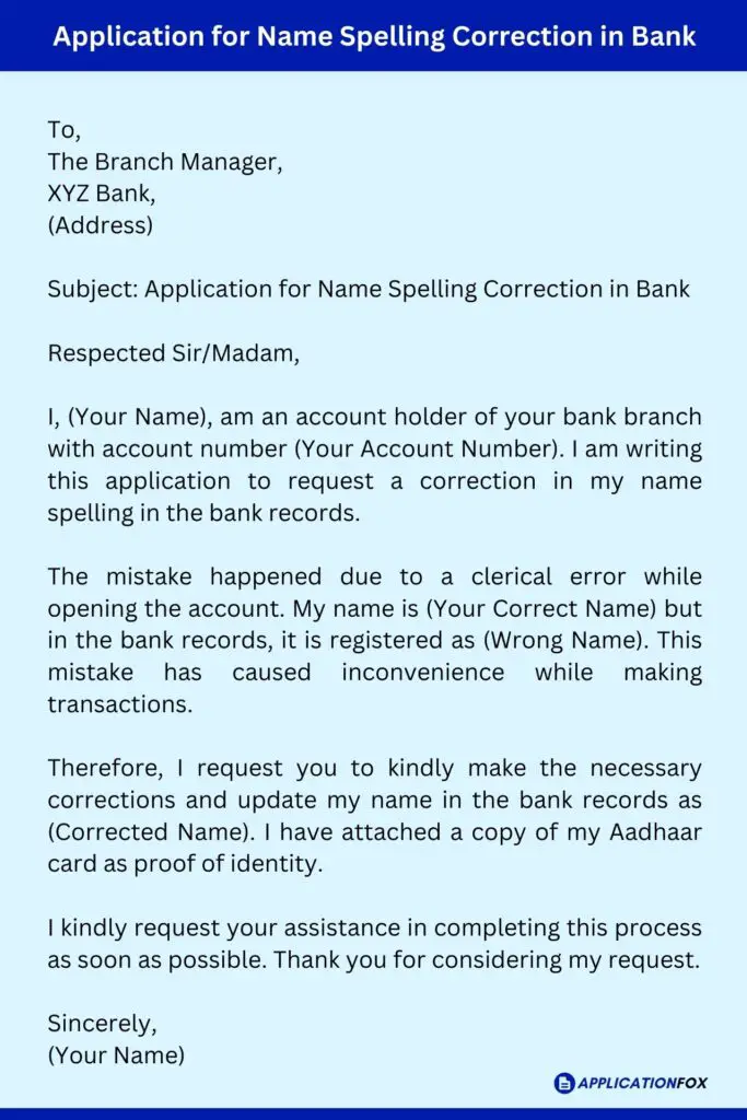 Application for Name Spelling Correction in Bank