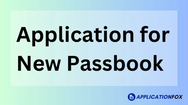Application for New Passbook 1