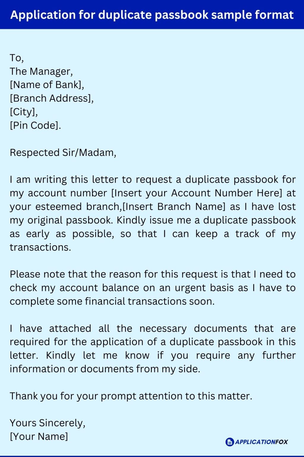 (8+ Samples) - Bank Passbook Missing Letter