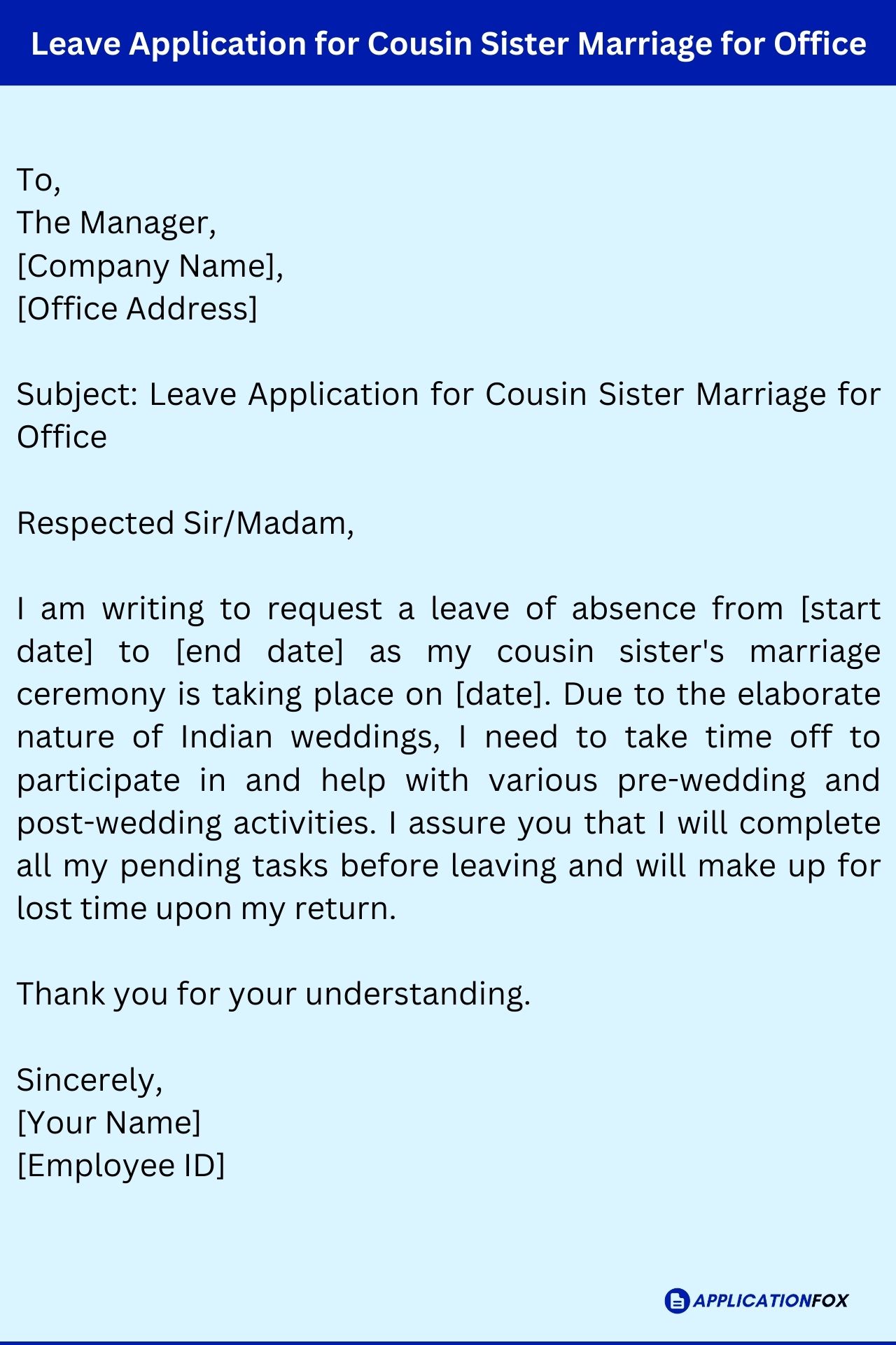  3 Samples Cousin Marriage Leave Application For Office