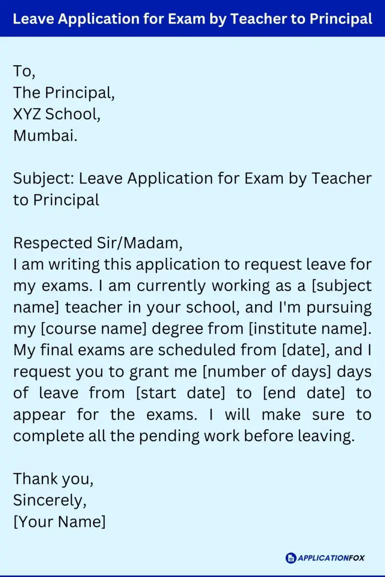 (6+ Samples) - Leave Application For Exam Preparation