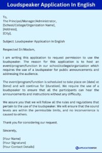 (7+ Samples) Application for Loudspeakers - ApplicationFox