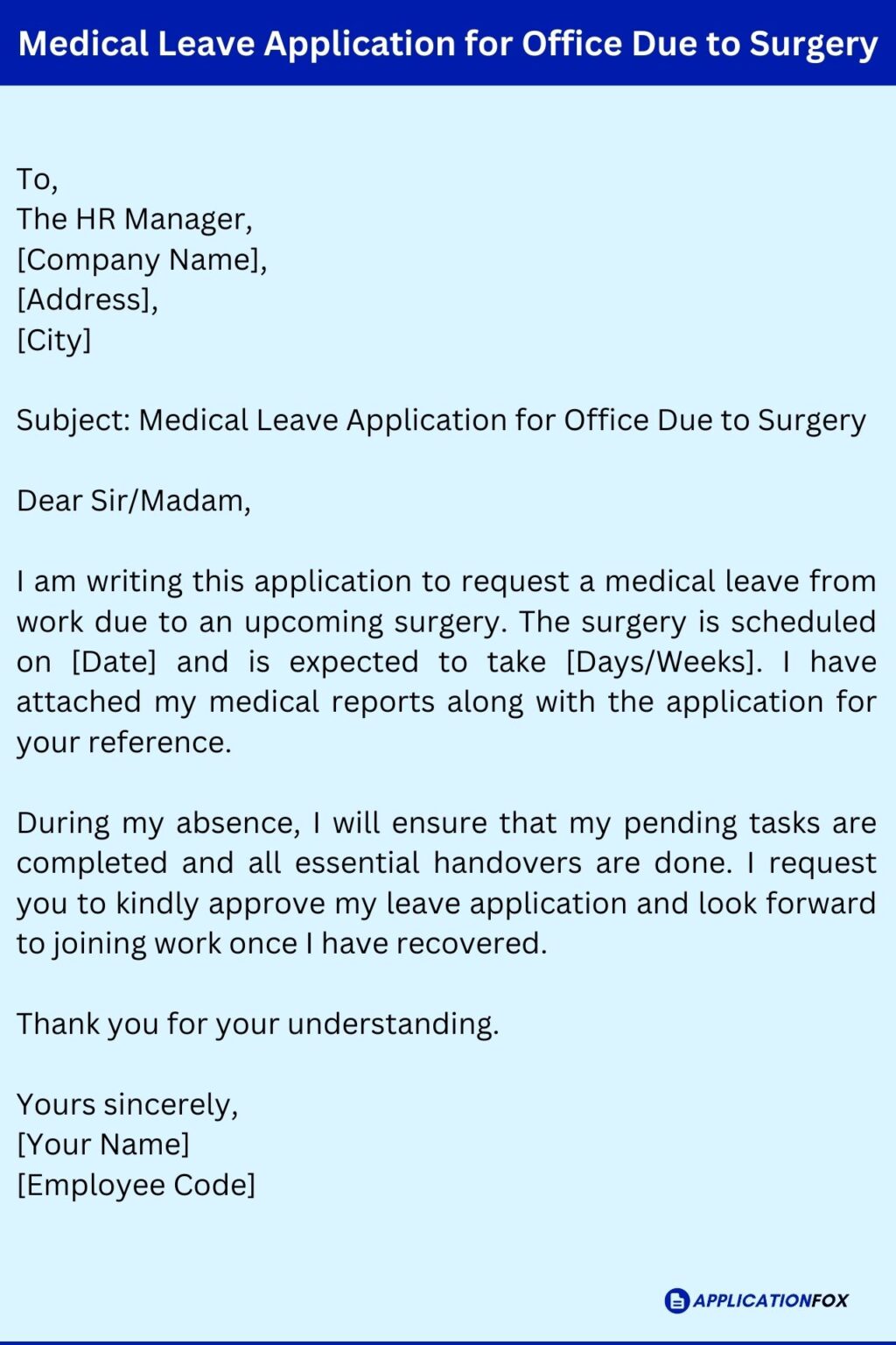 medical leave mail for office