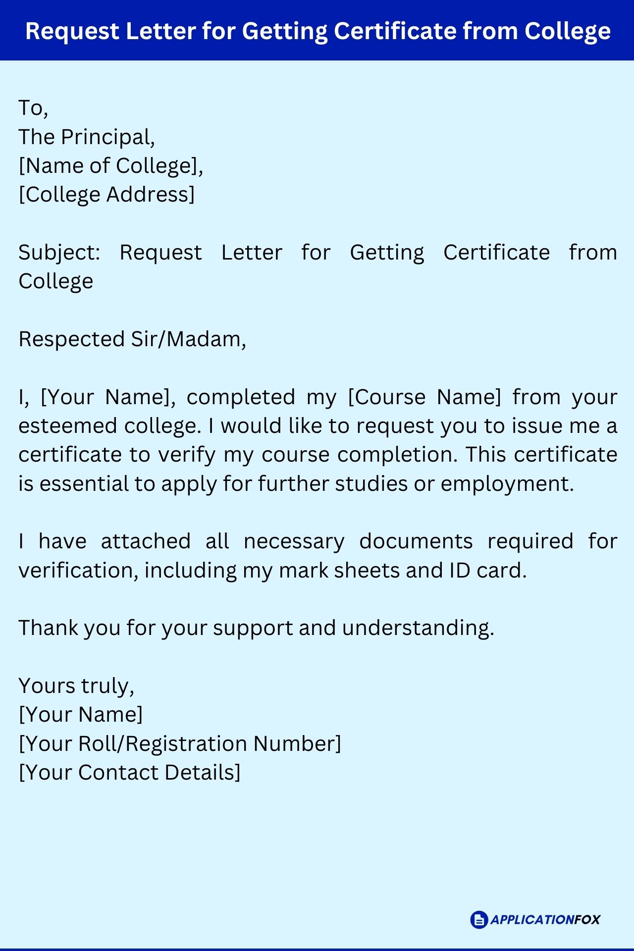  7 Samples Request Letter For Degree Certificate