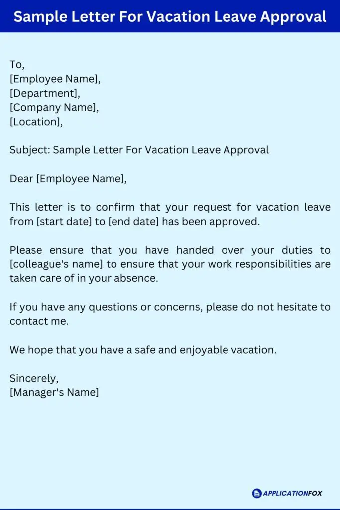 Sample Letter For Vacation Leave Approval 683x1024 
