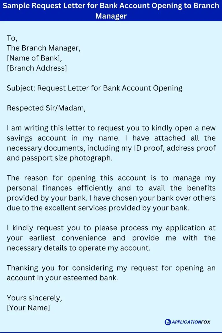 9 Samples Application For Opening Bank Account 9-samples-application-for-opening-bank-account