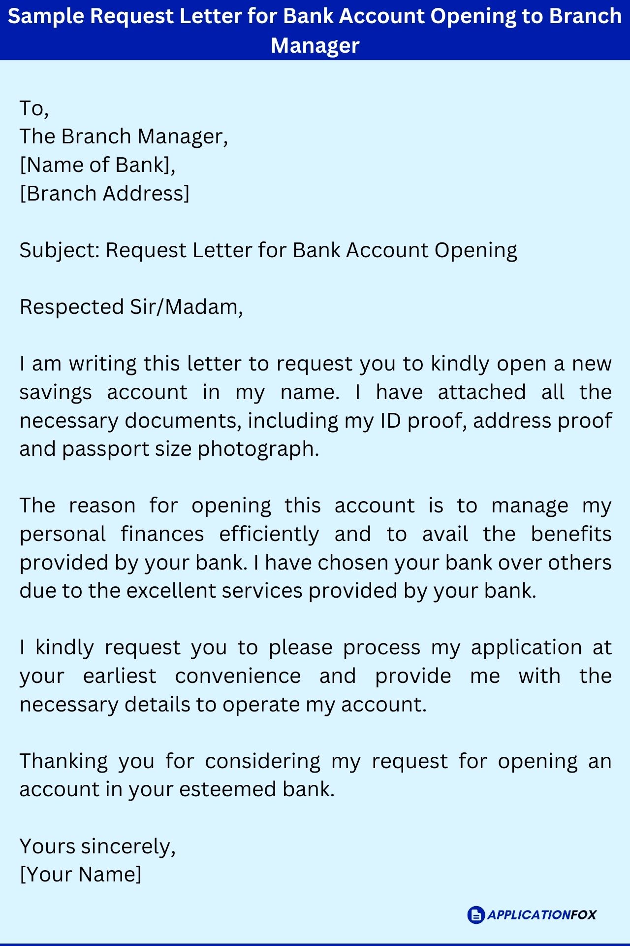 (9+ Samples) - Application for Opening Bank Account