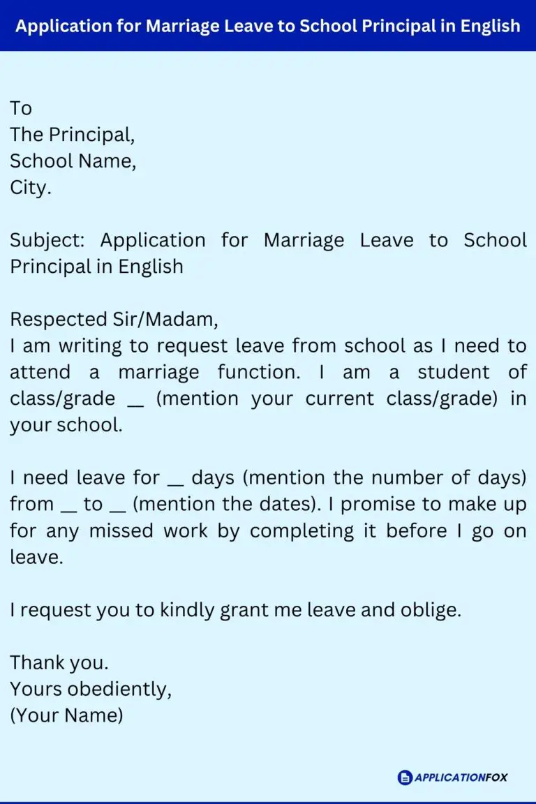 13 samples application for leave in school for marriage