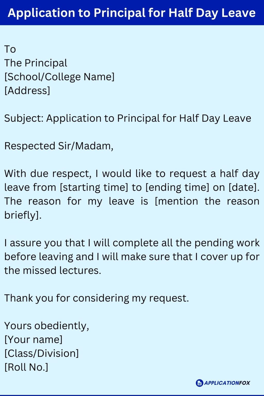 HOW TO WRITE APPLICATION FOR HALF DAY LEAVE IN SCHOOL BY TEACHER visual data 5