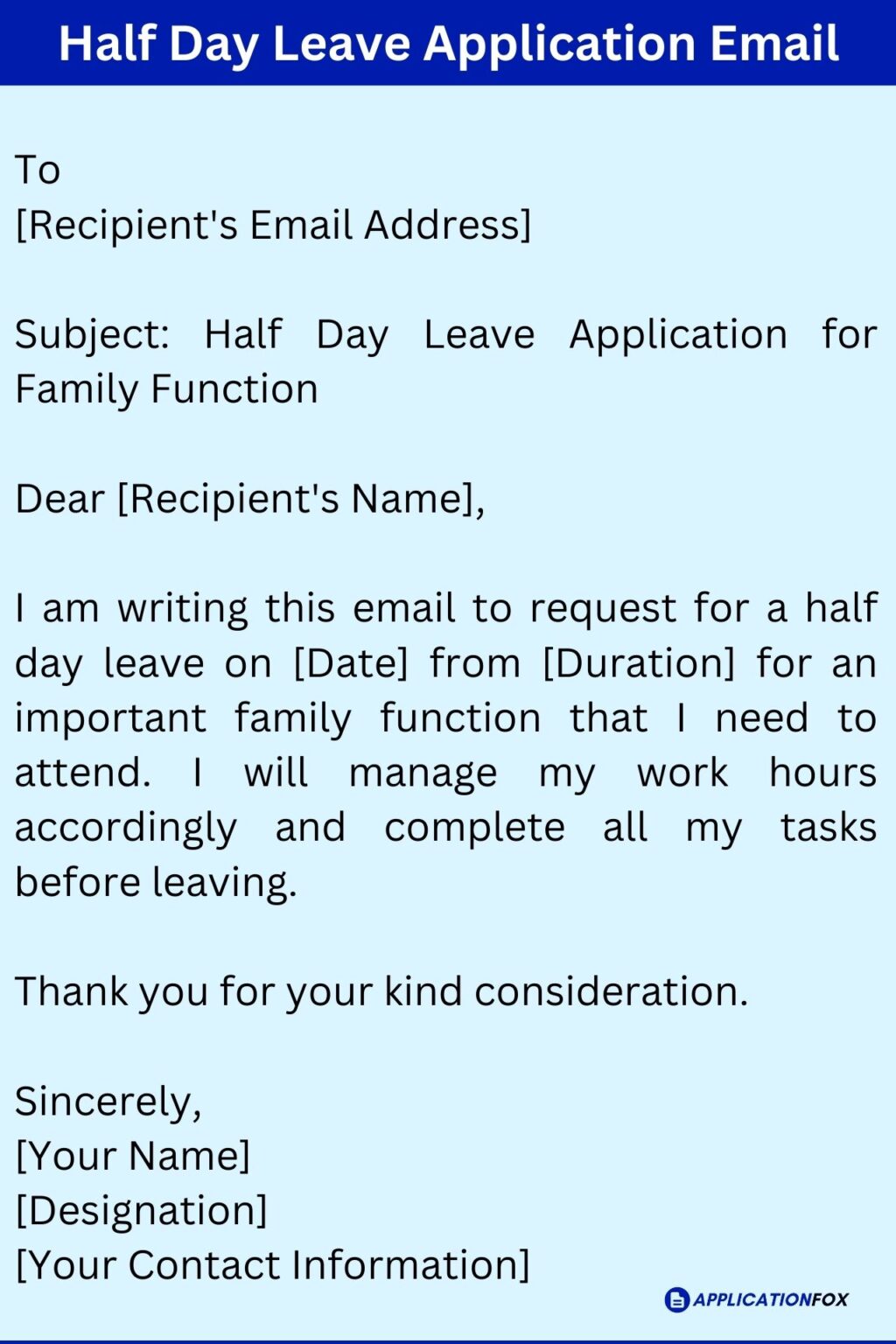 (11+ Samples) Half Day Leave Application