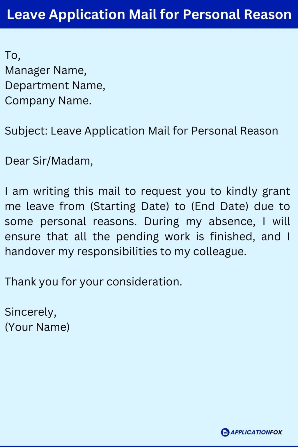 7 Samples Leave Application Mail 7-samples-leave-application-mail