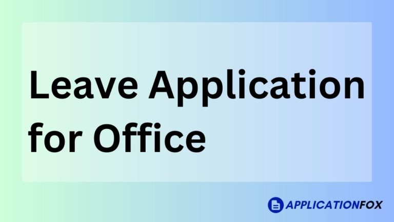 Leave application for office