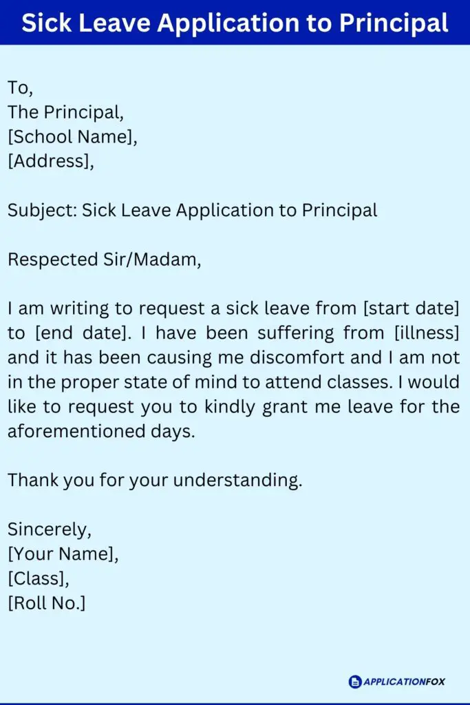  11 Samples Leave Application To Principal