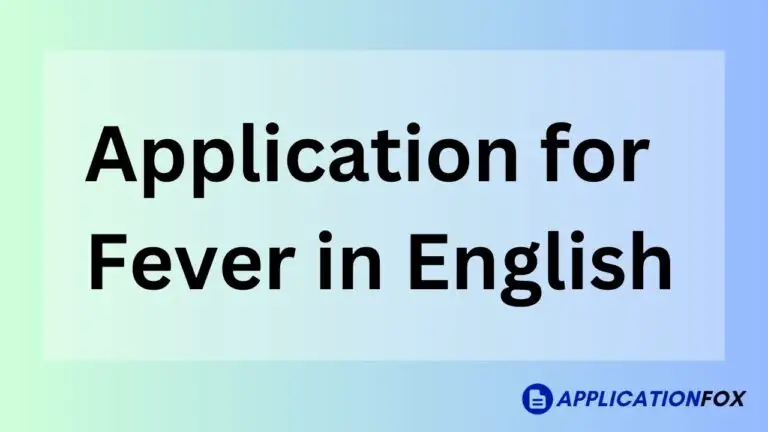 Application for Fever in English